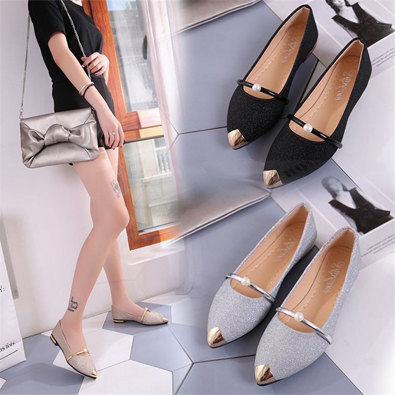 New women&apos;s shoes pointed flat  single shoes