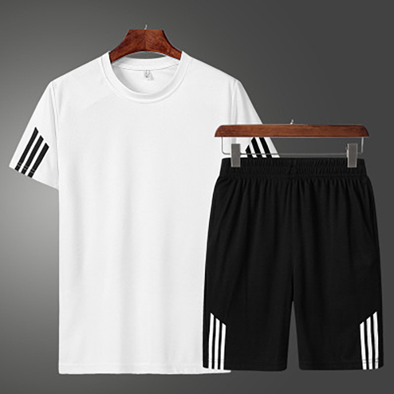 New men&apos;s casual sports suit breathable T-shirt and pants set