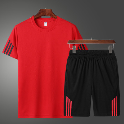 New men&apos;s casual sports suit breathable T-shirt and pants set