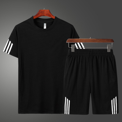 New men&apos;s casual sports suit breathable T-shirt and pants set