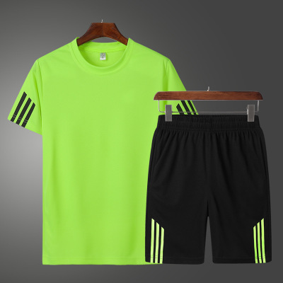 New men&apos;s casual sports suit breathable T-shirt and pants set