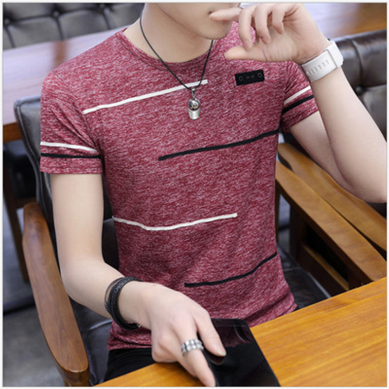 New men&apos;s ice silk quick-drying short-sleeved round neck t-shirt summer short sleeve