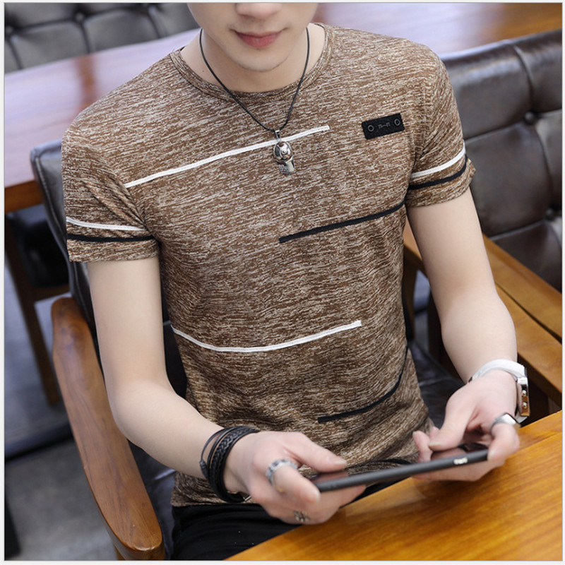 New men&apos;s ice silk quick-drying short-sleeved round neck t-shirt summer short sleeve