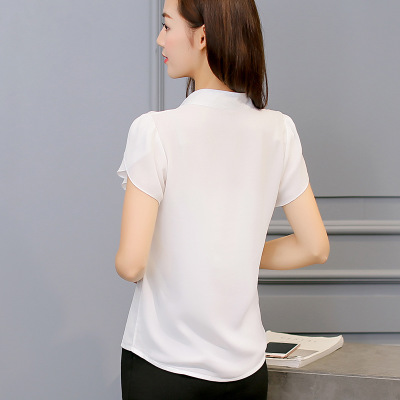 New Women Shirt Chiffon Tops Elegant Ladies Formal Office Blouse Chiffon shirt