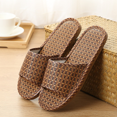Men and women home linen slippers wooden floor mats Home Furnishing  indoor slippers  shoes