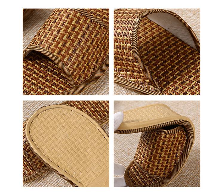 Men and women home linen slippers wooden floor mats Home Furnishing  indoor slippers  shoes