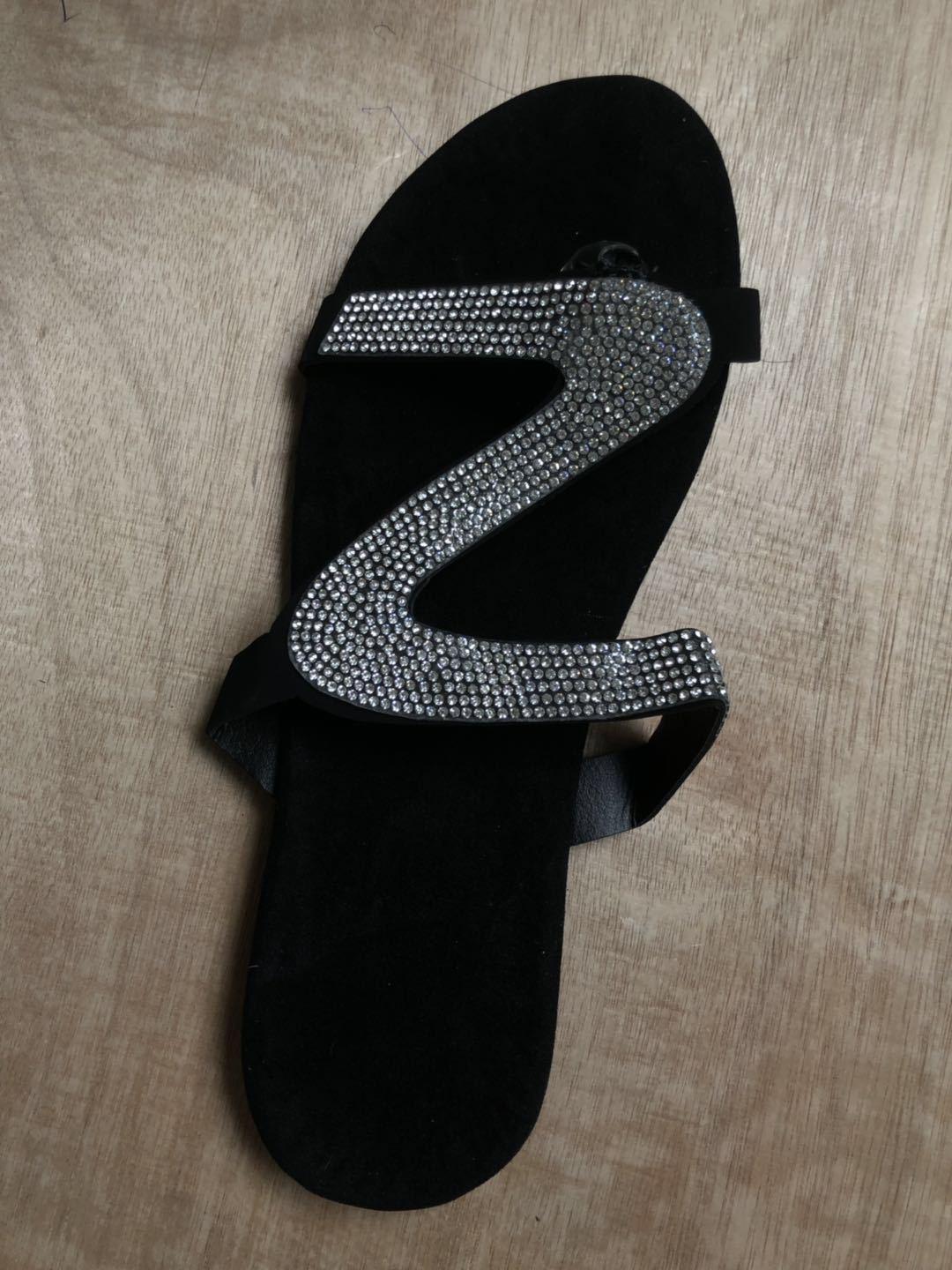 Fashion women's shiny flat-soled slippers, sandals, shoes women