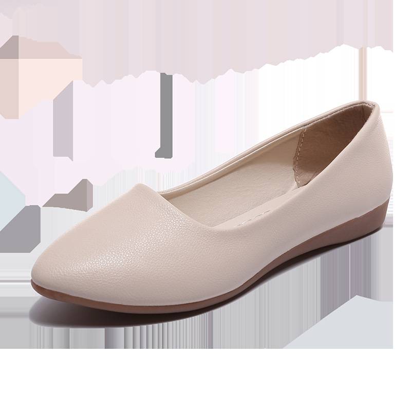 Fashion ladies flat shallow tip simple breathable comfort wild women single  shoes
