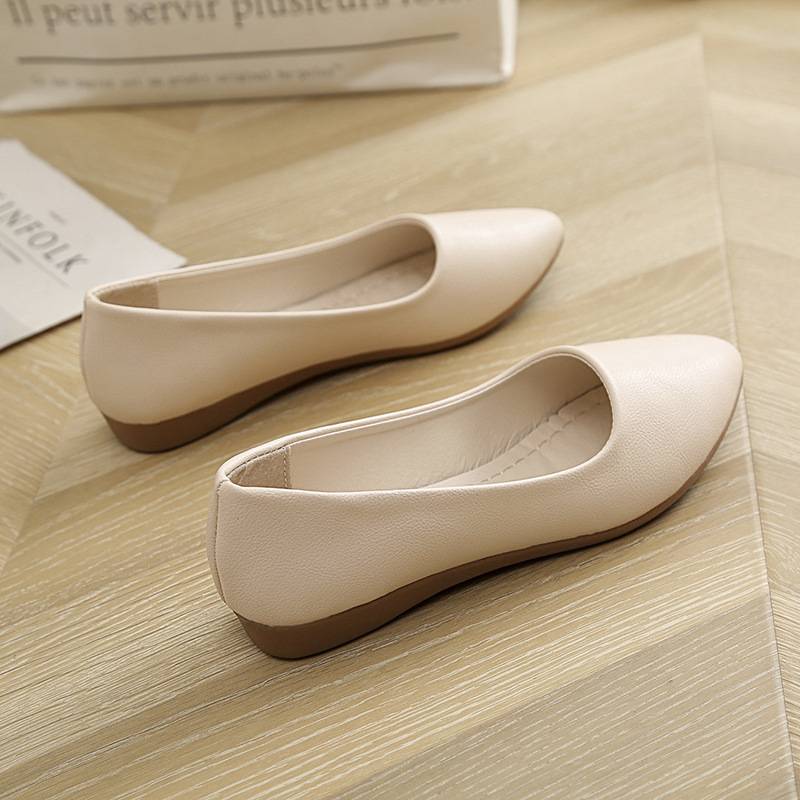 Fashion ladies flat shallow tip simple breathable comfort wild women single  shoes
