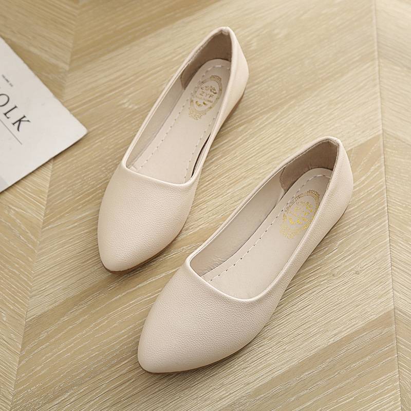 Fashion ladies flat shallow tip simple breathable comfort wild women single  shoes