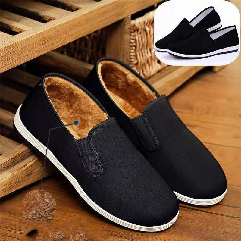 Men  shoes men&apos;s Plush casual cotton shoes warm shoes