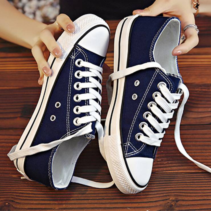 Canvas Men Shoes  Version Cloth Shoes Leisure Basic  Shoes Low Upper Board Sneakers