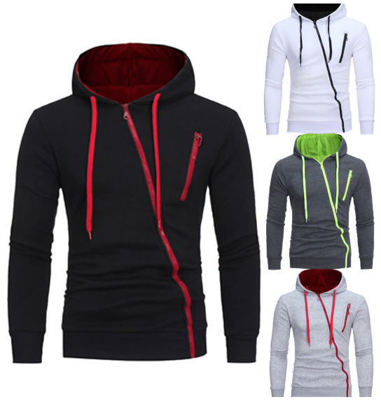 Mens&apos;  Hoodie Hooded Sweatshirt Tops Jacket Coat Pocket cotton casual zipper Sweatshirts