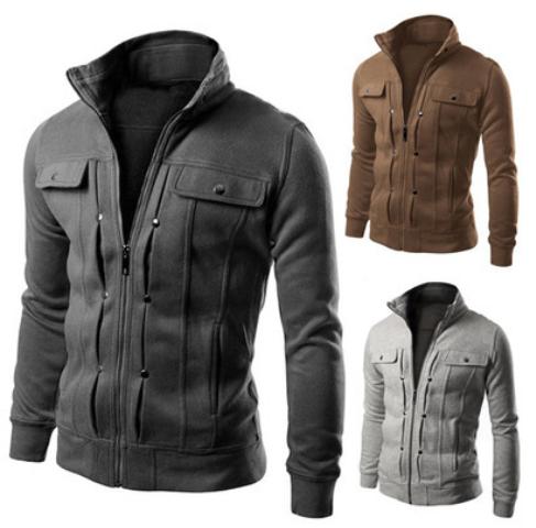 Fashion Jacket Men Causal Jackets Mens Stand Collar Fashion Bomber Jacket For Men Coat