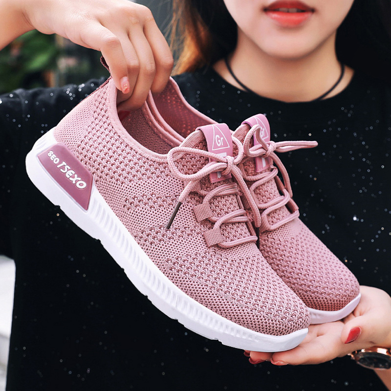 Women's shoes new casual shoes fashion running shoes fly knit athletic shoes women