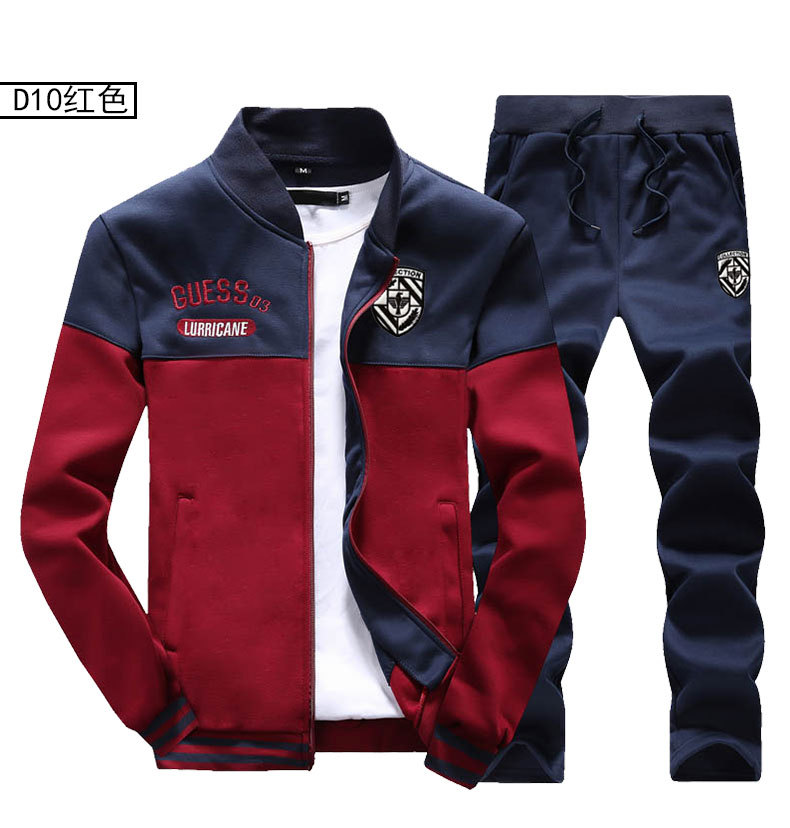 2PC Men&apos;s tracksuit men&apos;s long-sleeved coat and trouser suit