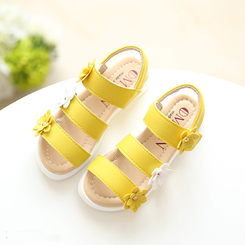 girls' sandals princess shoes children's flat bottom student sandals baby shoes Sandals &amp; Flip Flops