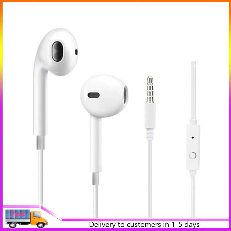 Bargains Wired earphones wired 3.5mm earphones with Mic For iphone samsung Huawei Local fast delivery