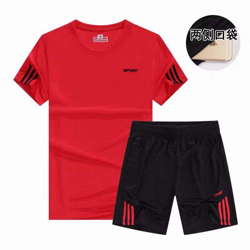 two piece men   clothes set men wear include tshirt and pants shorts T-shirts &amp; Polos