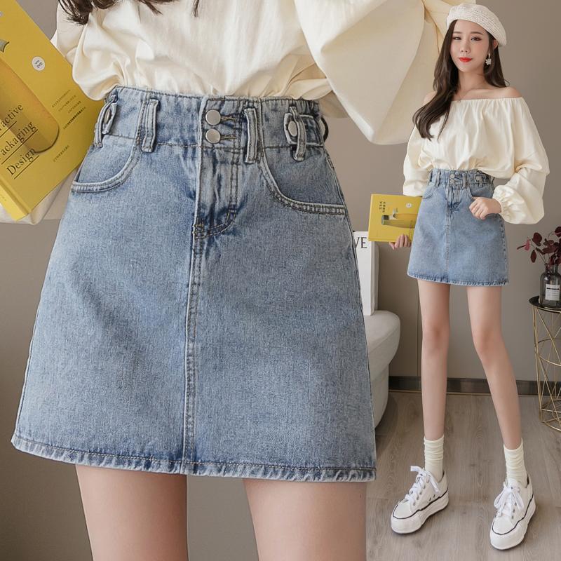 Women's denim skirt ladies wear women clothes A-line skirt