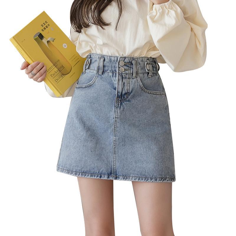Women's denim skirt ladies wear women clothes A-line skirt