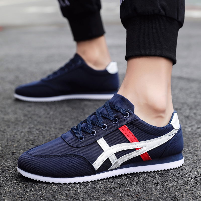Men's canvas shoes trend sports casual shoes men's breathable running shoes  Fashion men Sneakers