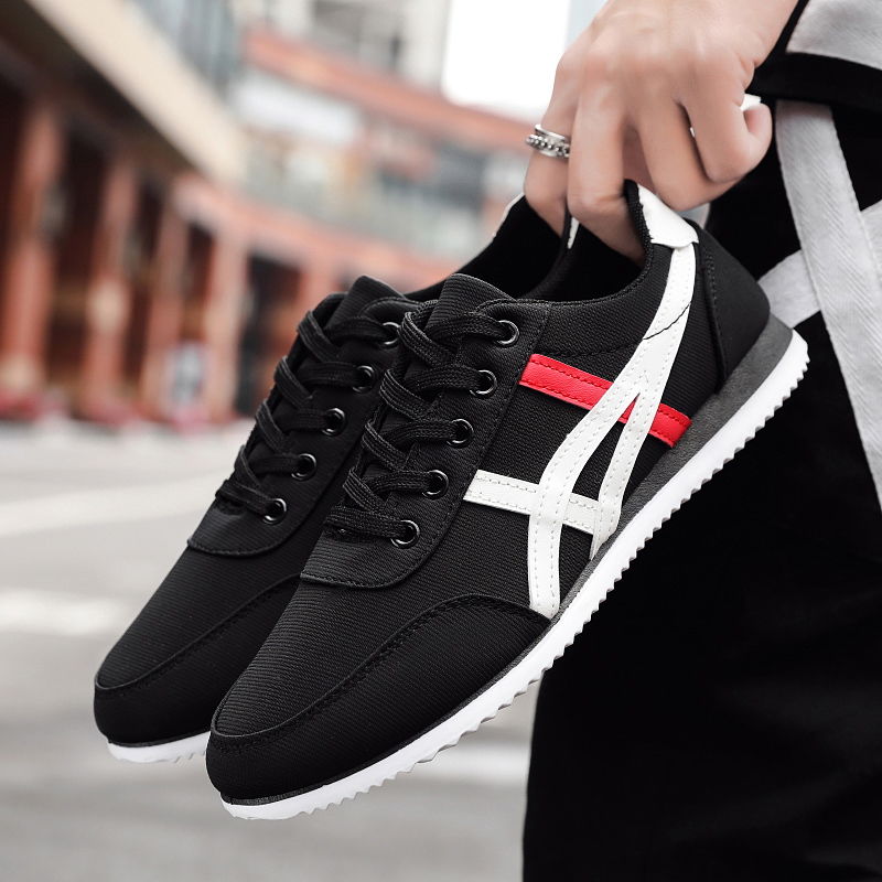 Men's canvas shoes trend sports casual shoes men's breathable running shoes  Fashion men Sneakers