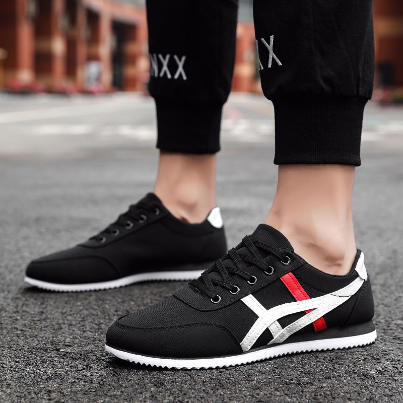 Men's canvas shoes trend sports casual shoes men's breathable running shoes  Fashion men Sneakers
