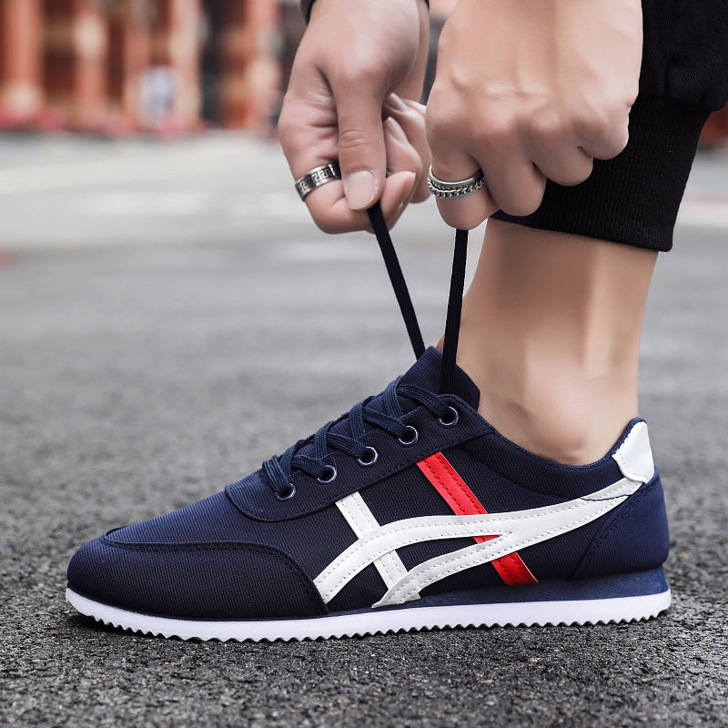 Men's canvas shoes trend sports casual shoes men's breathable running shoes  Fashion men Sneakers
