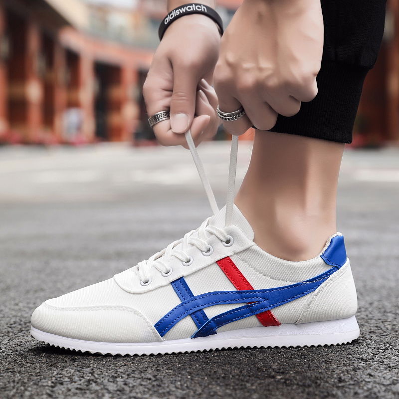 Men's canvas shoes trend sports casual shoes men's breathable running shoes  Fashion men Sneakers