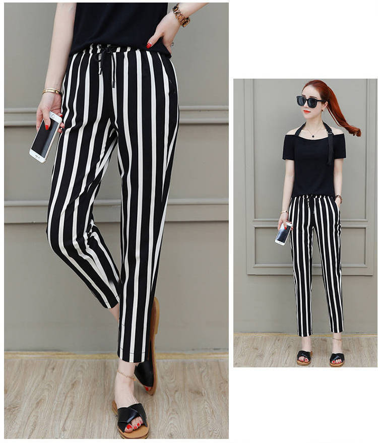 Women's high waisted slim women's loose large casual pants ladies Trousers and Leggings