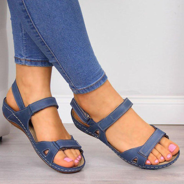 Women Sandals Flat Open Toe Shoes Women Platform Ladies Vintage Office Party Sandals  Flip Flops