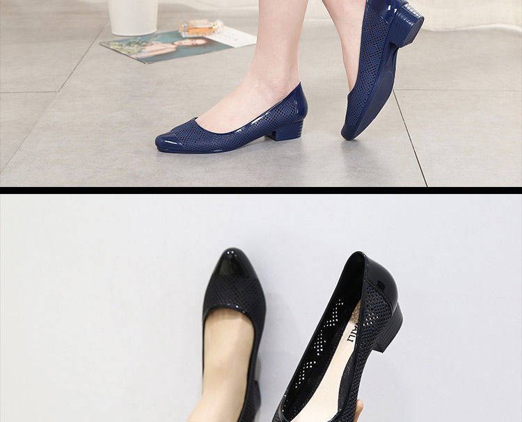 Sandals women's fashion single shoes thick heel anti slip shallow mouth casual women's shoes