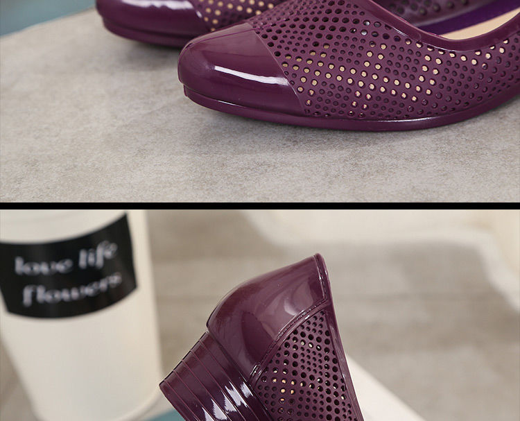 Sandals women's fashion single shoes thick heel anti slip shallow mouth casual women's shoes