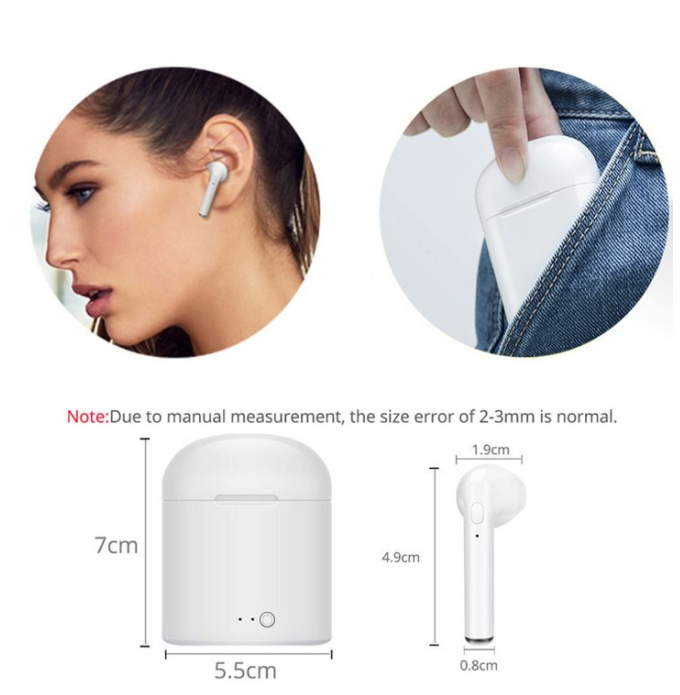 Bluetooth Earphones Wireless Earbud iPhone Samsung Tecno Android Ear Pods Stereophone Fast delivery within 1-5 days