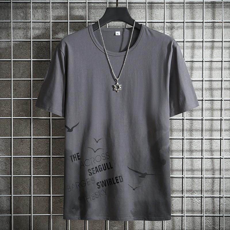Short sleeve t-shirt men's loose student half sleeve men's fashion brand T-shirts &amp; Polos