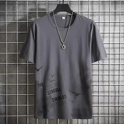 Short sleeve t-shirt men's loose student half sleeve men's fashion brand T-shirts &amp; Polos