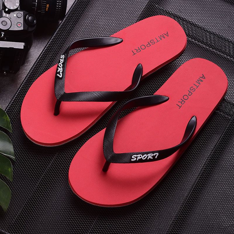 men&apos;s summer antiskid cool slippers men&apos;s clip foot trend rubber wear-resistant beach shoes Slippers