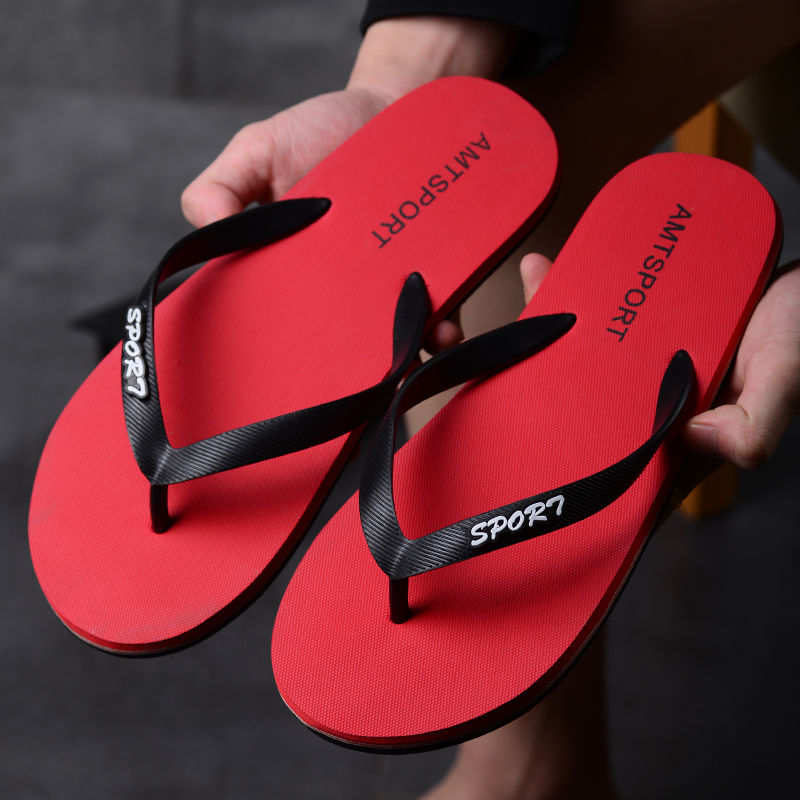 men&apos;s summer antiskid cool slippers men&apos;s clip foot trend rubber wear-resistant beach shoes Slippers