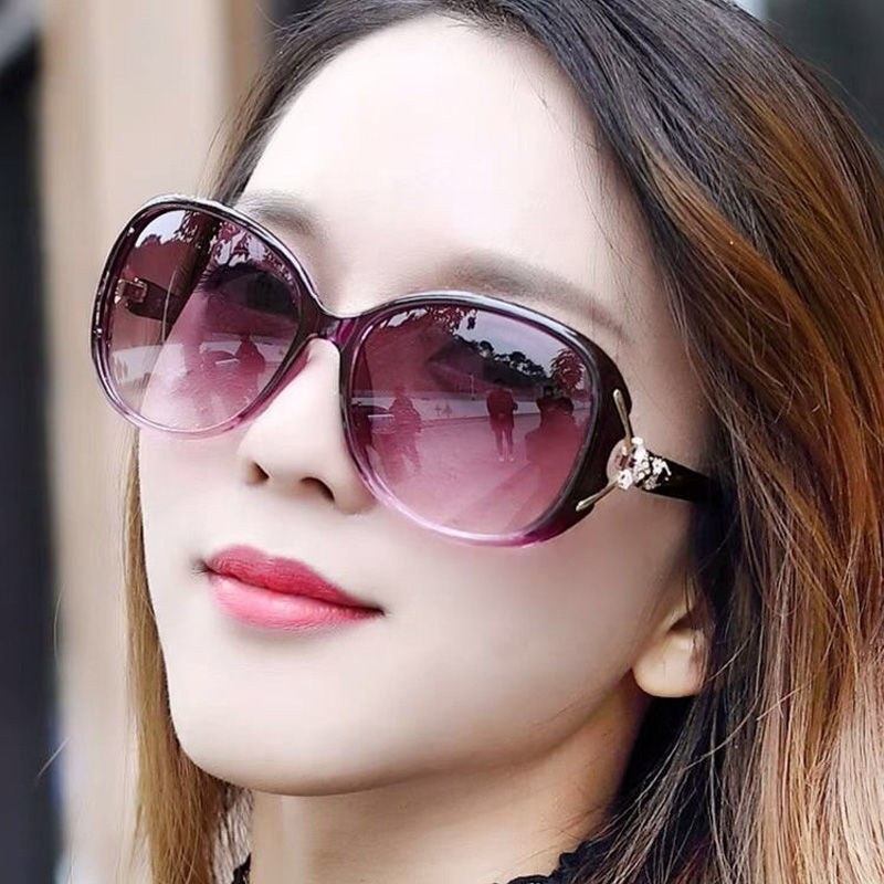 Women's high definition anti ultraviolet round face star same Sunglasses Women's Sunglasses
