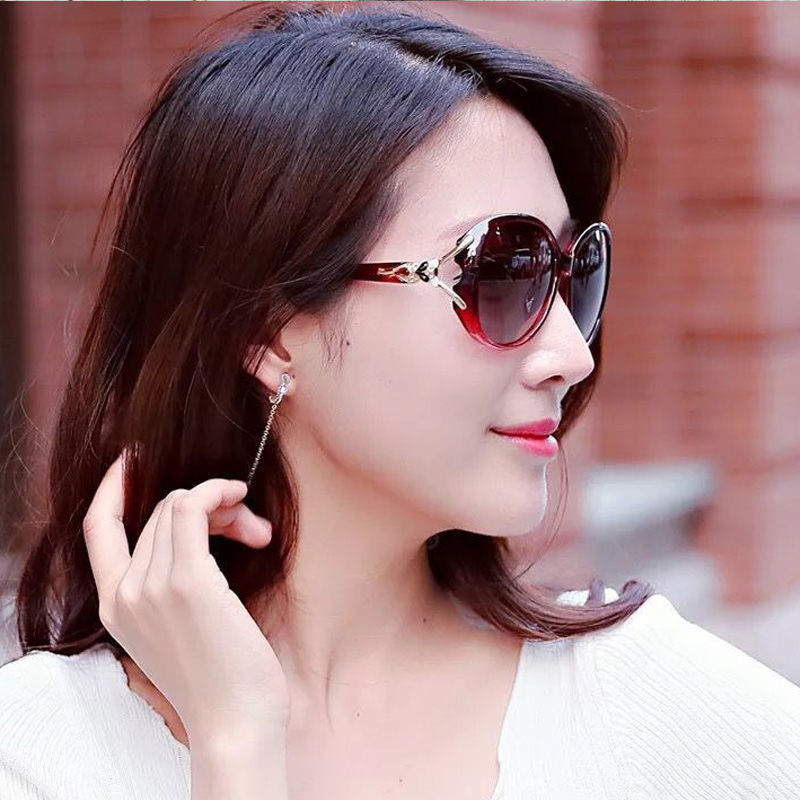 Women's high definition anti ultraviolet round face star same Sunglasses Women's Sunglasses