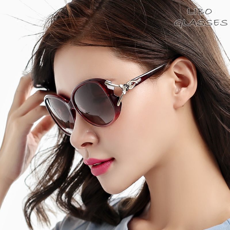 Women's high definition anti ultraviolet round face star same Sunglasses Women's Sunglasses