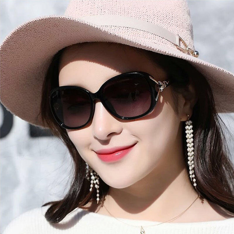 Women's high definition anti ultraviolet round face star same Sunglasses Women's Sunglasses