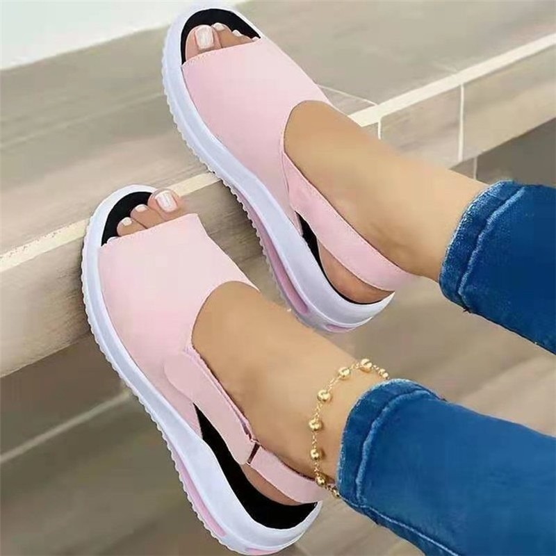 Large size 35-43 women shoes Stitching Ladies Sandals Comfortable Flat Sandals Women Open Toe Beach Shoes slipper