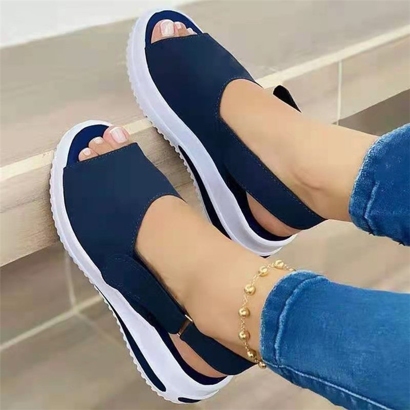 Large size 35-43 women shoes Stitching Ladies Sandals Comfortable Flat Sandals Women Open Toe Beach Shoes slipper