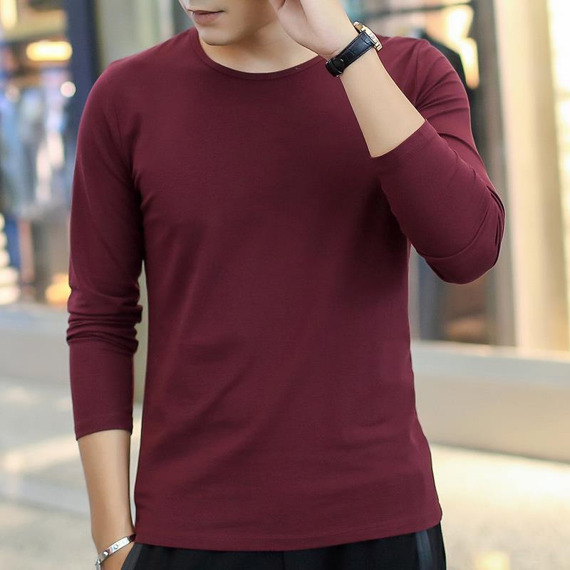 Long-sleeved T-shirt men's round neck thin clothes men's long-sleeved T-shirt