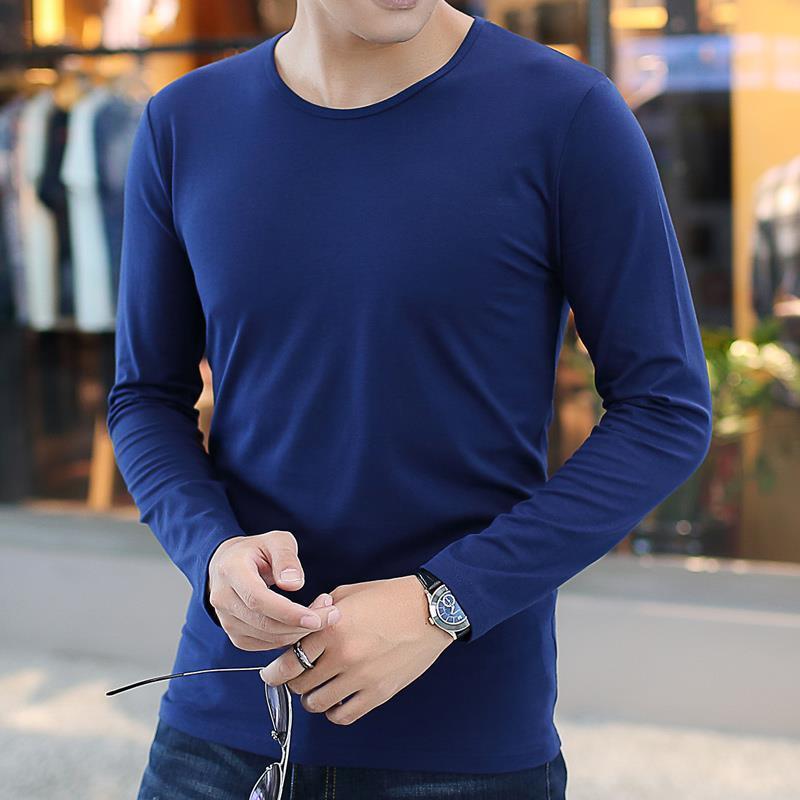 Long-sleeved T-shirt men's round neck thin clothes men's long-sleeved T-shirt