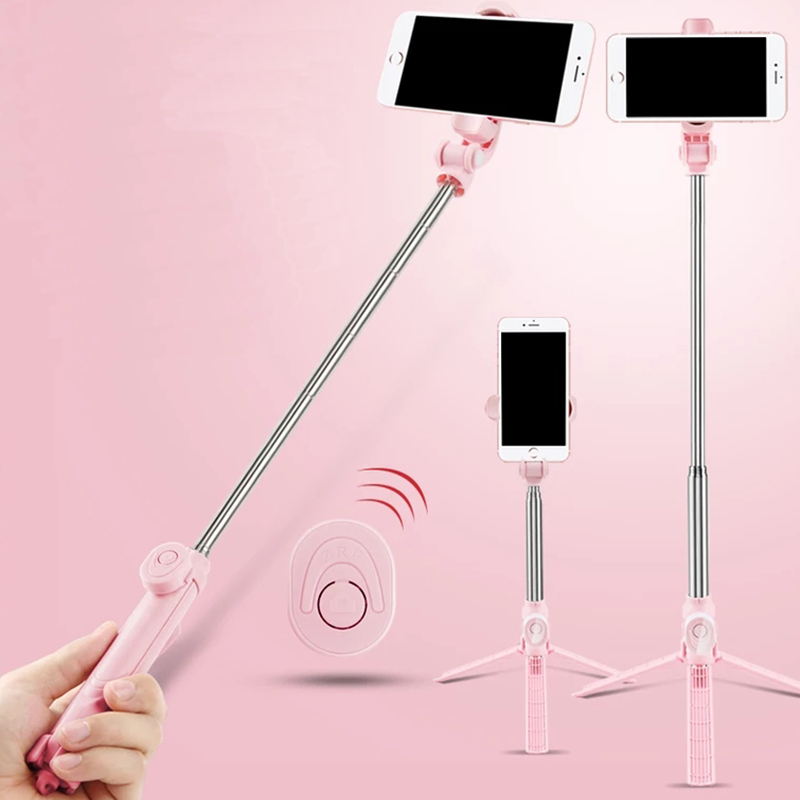 Wireless Bluetooth Selfie Stick Tripod with Remote Control for iPhone Huawei Samsung Android Mobile