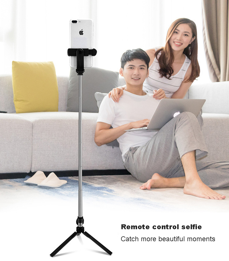 Wireless Bluetooth Selfie Stick Tripod with Remote Control for iPhone Huawei Samsung Android Mobile