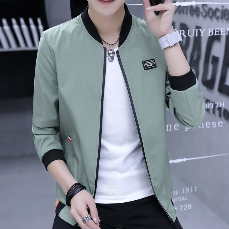Men&apos;s spring and autumn youth thin baseball uniform slim casual jacket